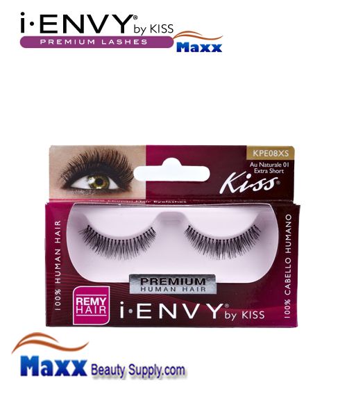 12 Package - Kiss i Envy Au Naturale 01 Eyelashes - KPE08XS - Extra Short